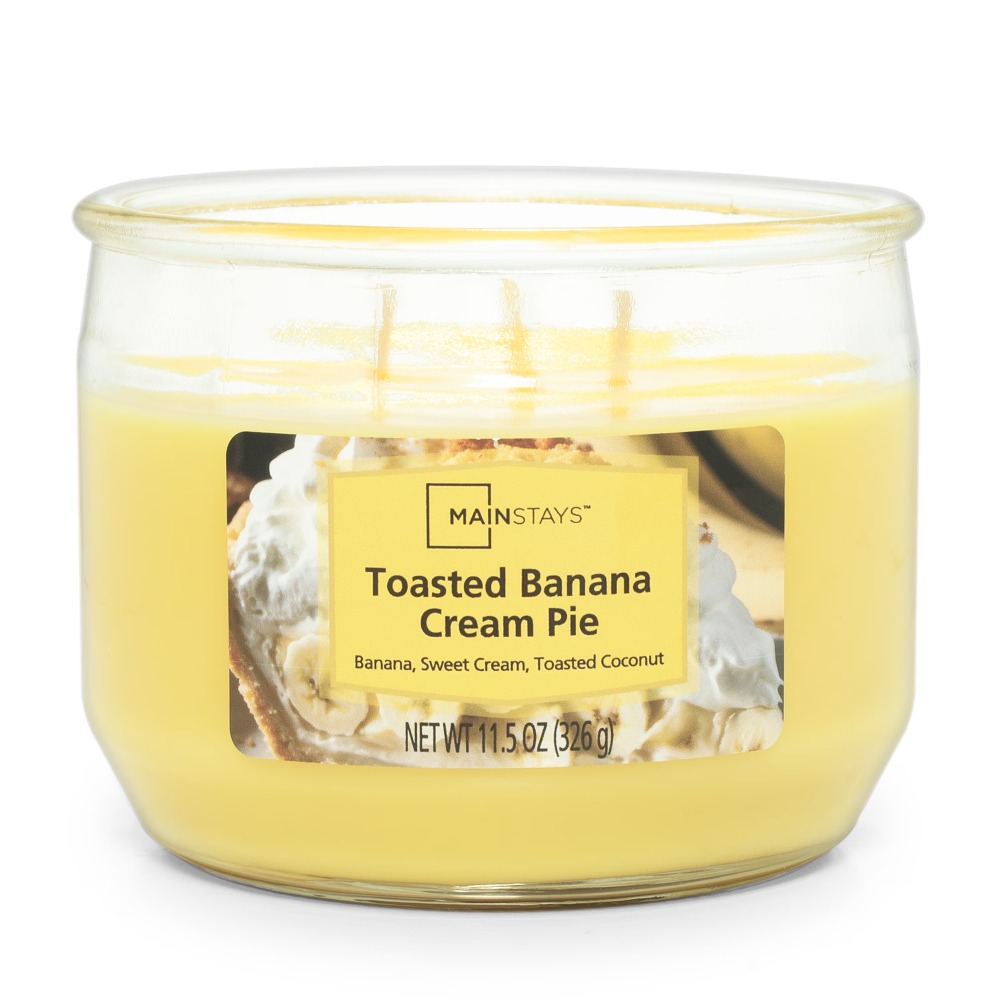 Fragrance In Home - トーストバナナクリームパイの香りの大きな3芯キャンドル ホームフレグランス アロマセラピーギフト