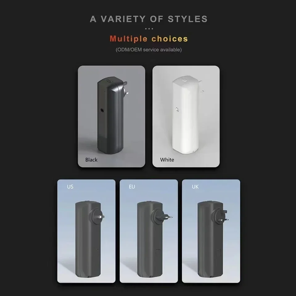 Home Fragrance Brand - 壁掛け式プラグインエッセンシャルオイルディフューザー、フレグランス、香り、空気清浄機、Bluetoothアプリ制御付き、家庭用、オフィス用