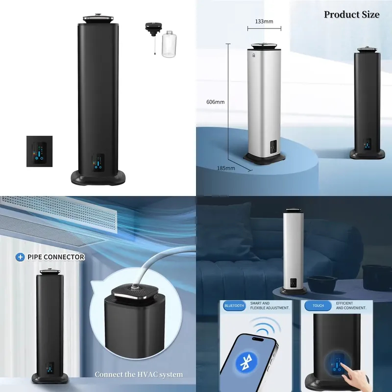 Fragrance In Home - ホテルホームウォーターレスエッセンシャルオイルディフューザー800mlスマートフレグランスマシン垂直HVACアプリ対応セントディフューザー