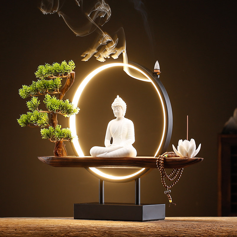 Home Fragrance Zen - バクール香炉ホルダー仏陀香水ホームフレグランス香仏教用品禅ポルタインセンソ家の装飾