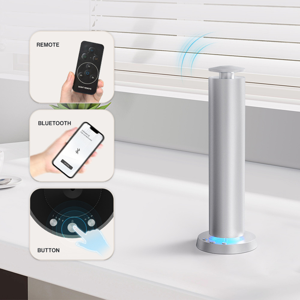 Home Fragrance Brand - ホームフレグランス香水Bluetoothアロマディフューザーバッテリー金属素材エアフレーバー120MLエッセンシャルオイル容量カラムマシン