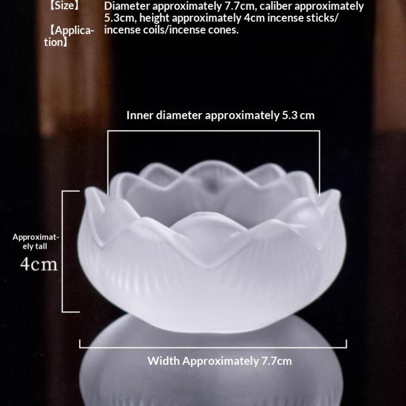 Home Fragrance Zen - クリエイティブクリスタルガラス蓮の花香炉 ホームデコレーション 室内フレグランススティックバーナー スマッジングセレモニー 茶道禅飾り