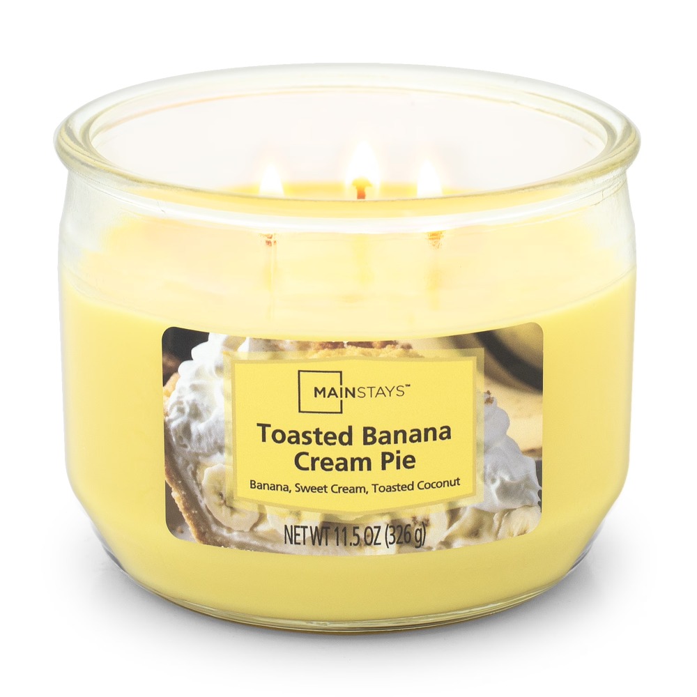 トーストバナナクリームパイの香りの大きな3芯キャンドル ホー - Fragrance In Home のレビューと価格