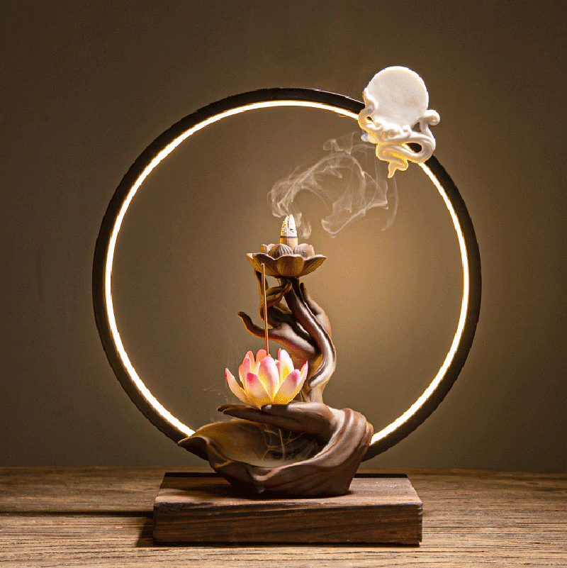陶器紫砂逆流香炉禅仏教手作りクリエイティブホームフレグランス - Home Fragrance Zen のレビューと価格