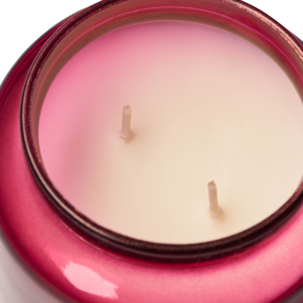 赤いガラス瓶のキャンドル、金色の蓋付き、赤いクランベリーチェ - Fragrance In Home のレビューと価格