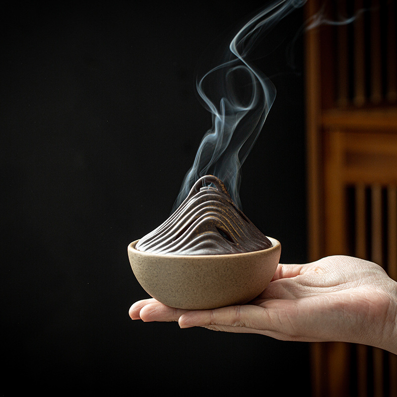 瞑想用香炉 クリエイティブな山型香炉 セラミック製アロマセラ - Home Fragrance Zen のレビューと価格