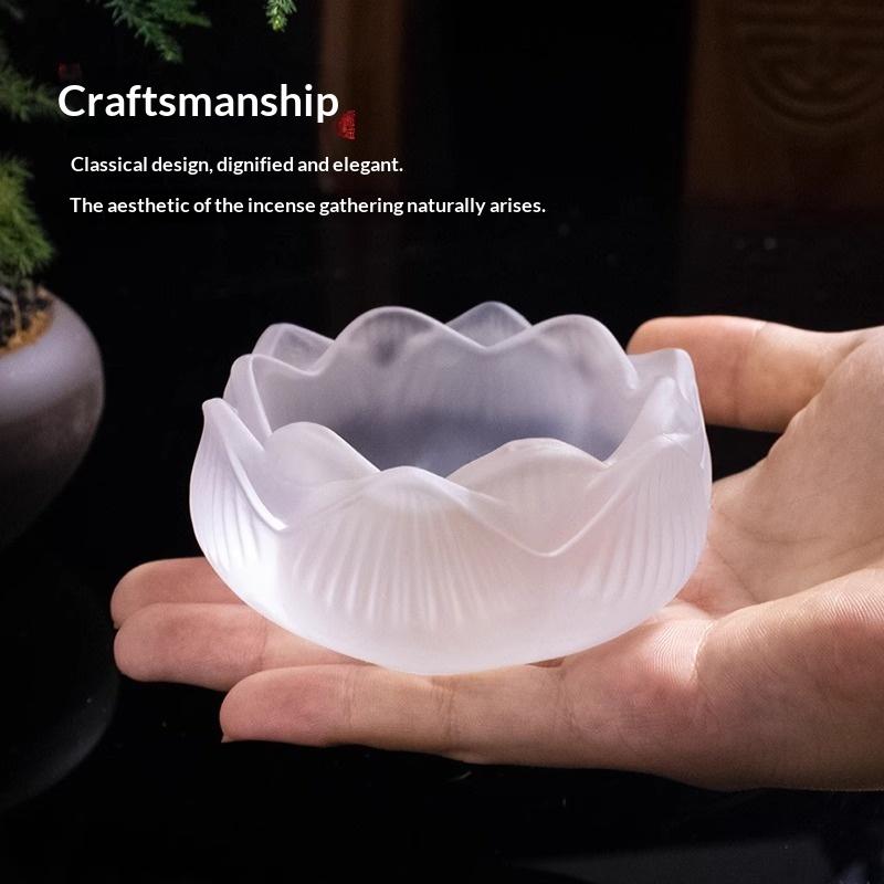 クリエイティブクリスタルガラス蓮の花香炉 ホームデコレーショ - Home Fragrance Zen のレビューと価格