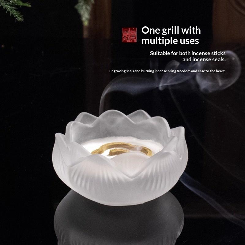クリエイティブクリスタルガラス蓮の花香炉 ホームデコレーショ - Home Fragrance Zen のレビューと価格